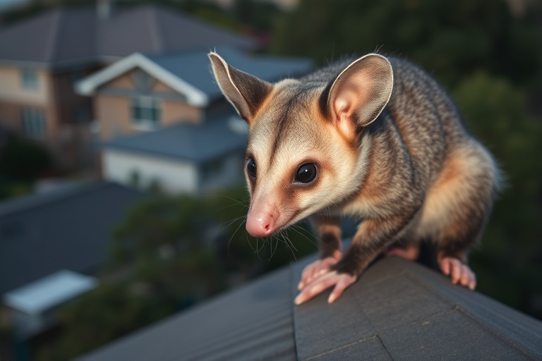 Possum in Mornington residential area